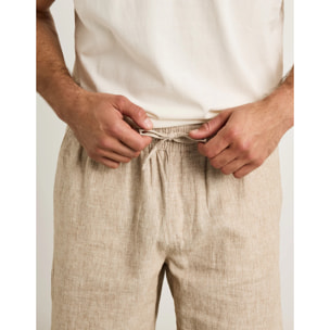 Bermuda Lino Beige - Damiano