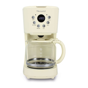 Cafetière electrique 1,5L crème RETRO