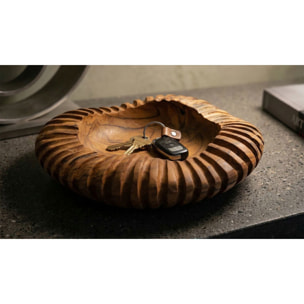 S/TASCHE GERIS IN TEAK RICICLATO CM Ø 29X7 (PEZZI UNICI - NON RIP. IN SERIE)