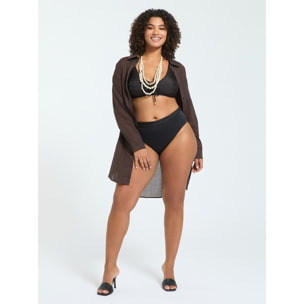 Fiorella Rubino - Bikini zebrato con allacciatura frontale - Marrone