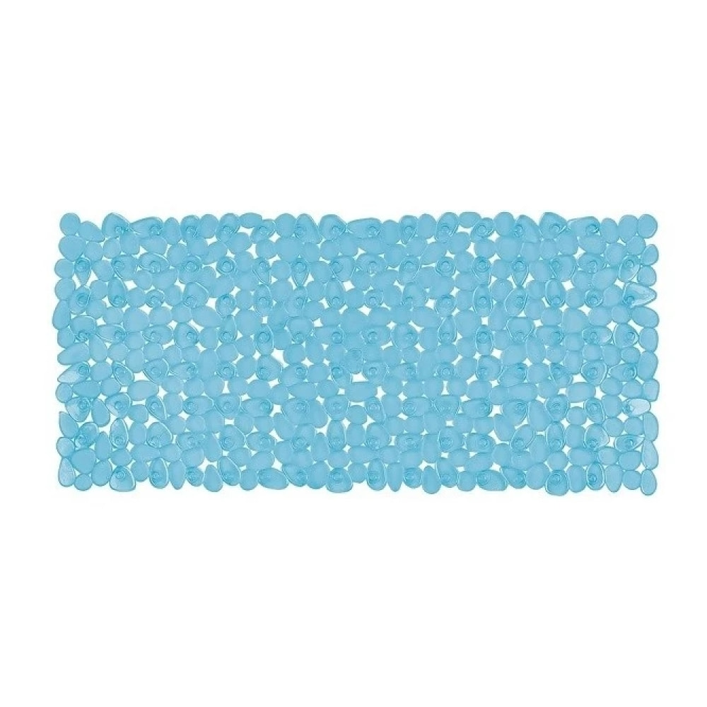 Tapis Fond de baignoire PVC RIVERSTONE 75x36cm Bleu Clair Spirella