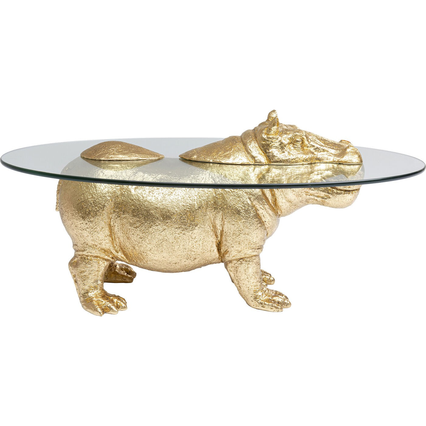 Table basse hippopotame doré Kare Design