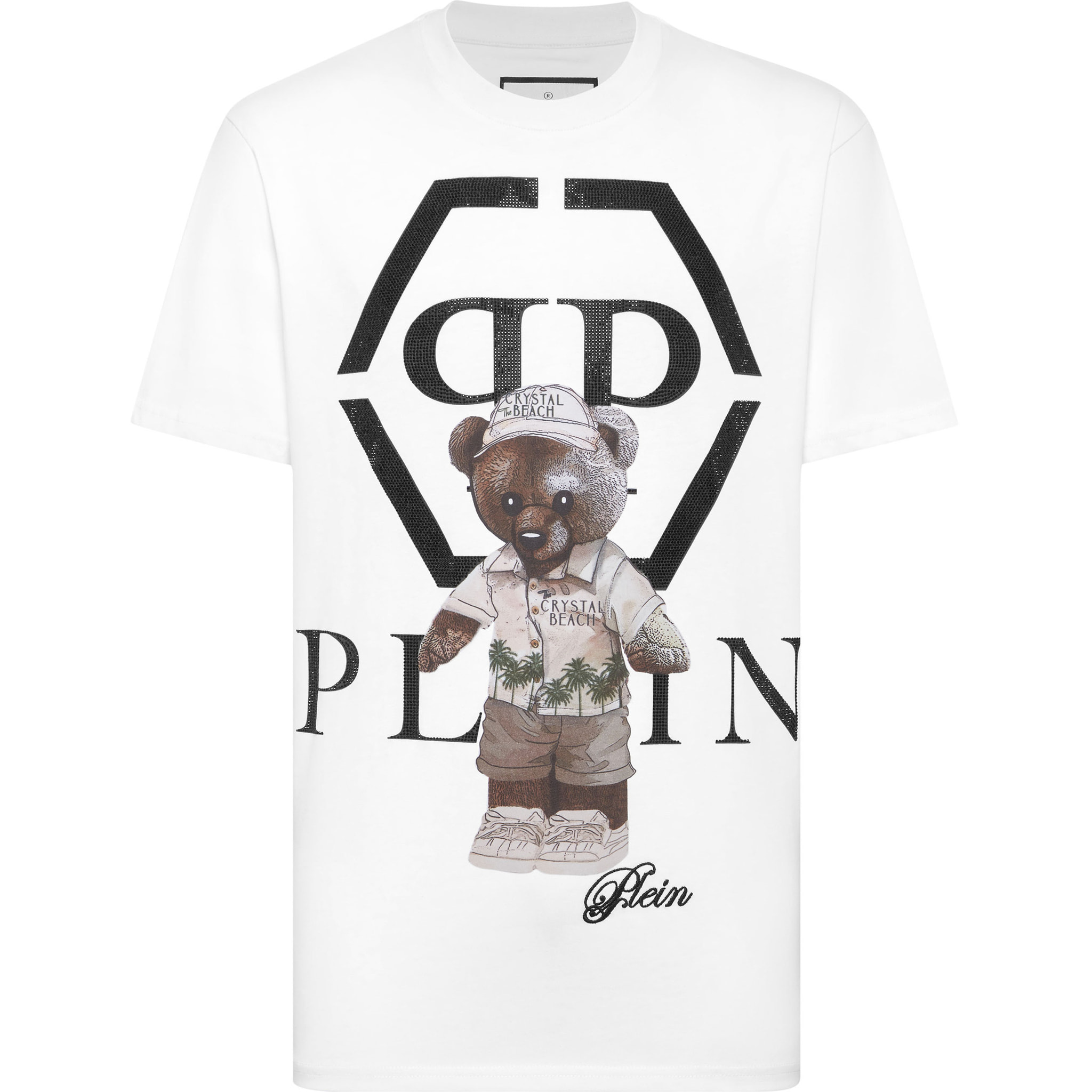 PHILIPP PLEIN Camiseta de cuello redondo y manga larga TEDDY