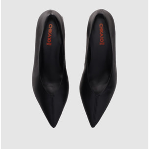 Zapatos de Piel - Negro - Tacón: 5 cm