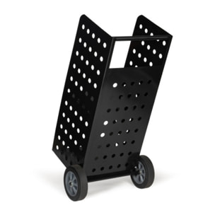 Porte bûches à roulettes noir - 140kg