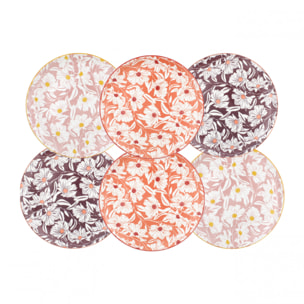 Lot de 6 petites assiettes, OPHELIA