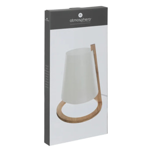 Lampe "Pita" bambou blanc H26cm