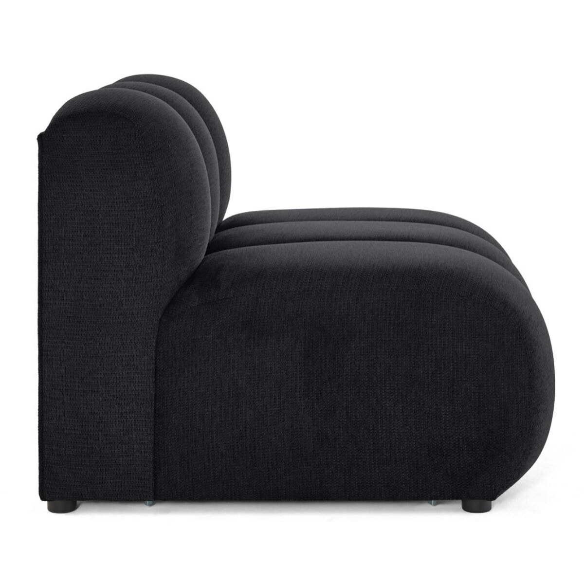 Debbie - module d'assise en tissu texturé - Noir