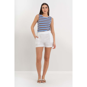 Kocca - Shorts da donna in cotone a vita alta con tasche Donna