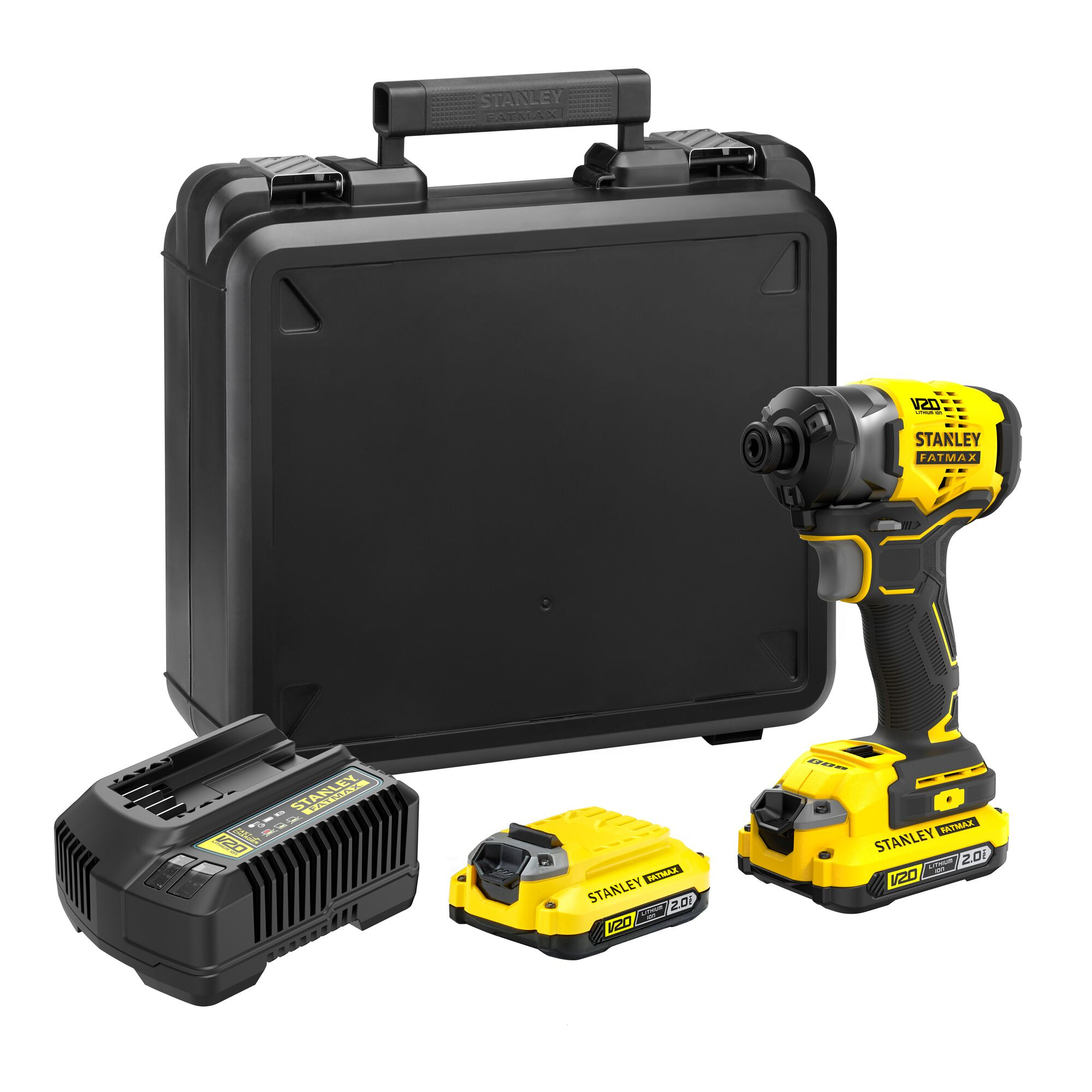 V20 Visseuse à Impacts 190Nm Brushless - Lithium 18V - 2 Batteries 2Ah - 3 Vitesses STANLEY FATMAX - SFMCF820D2K-QW
