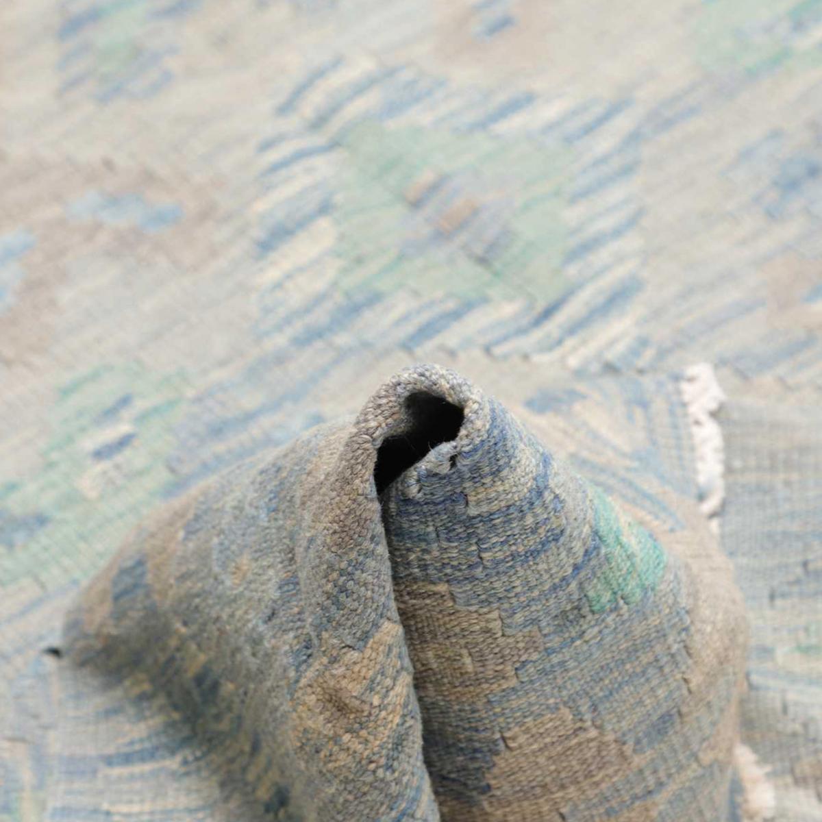 Tapis kilim géométrique, tissé plat en laine, LONALUS