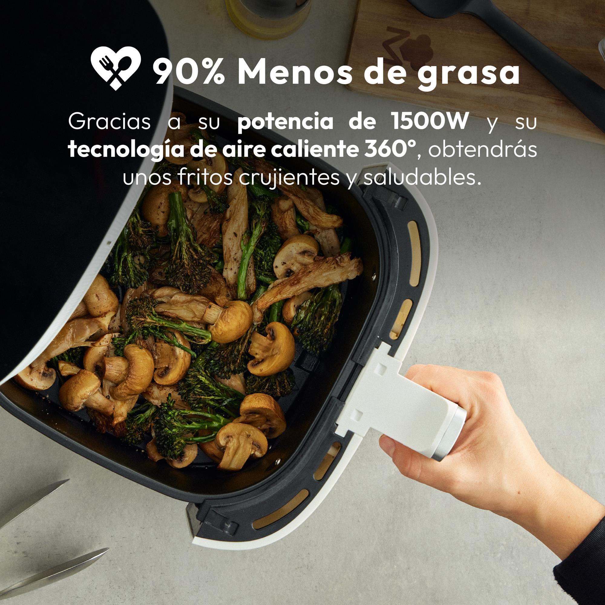 Freidora de aire de 5l y 1500w con 12 programas y revestimiento antiadherente masterpro i-rocket 500