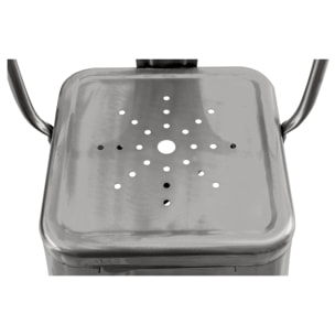 Lot de 2 chaises pour îlot central 67 cm en métal chrome - Indus