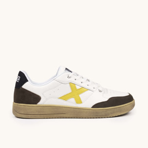 MUNICH LEGIT MAN 118 Zapatilla de Estilo Tenis Casual Blanca y Marrón