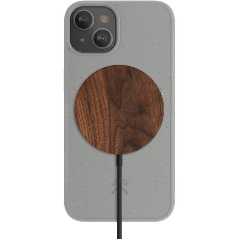 Coque WOODCESSORIES iPhone 13 Antimicrobial gris MagSafe