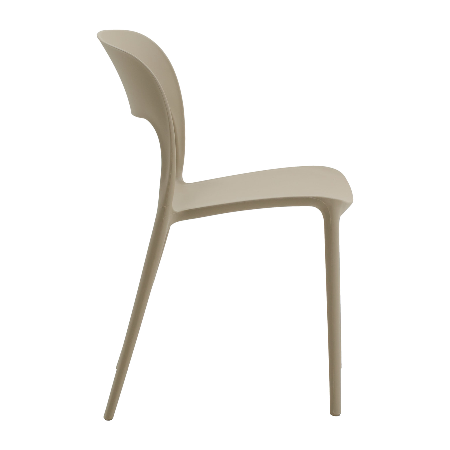 set 2 sedie impilabili in polipropilene beige