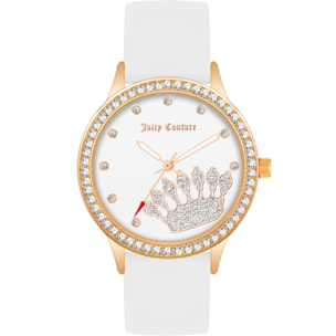 Reloj Juicy Couture JC1342RGWT Mujer Analogico Cuarzo con Correa de Silicona