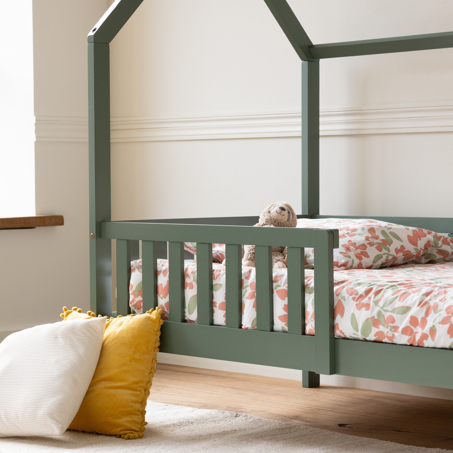Lit cabane pour enfant 190x90cm vert MARCEAU