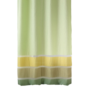 Voilage satiné rayures horizontales - Vert tilleul