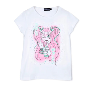 Camiseta Niña En Blanco