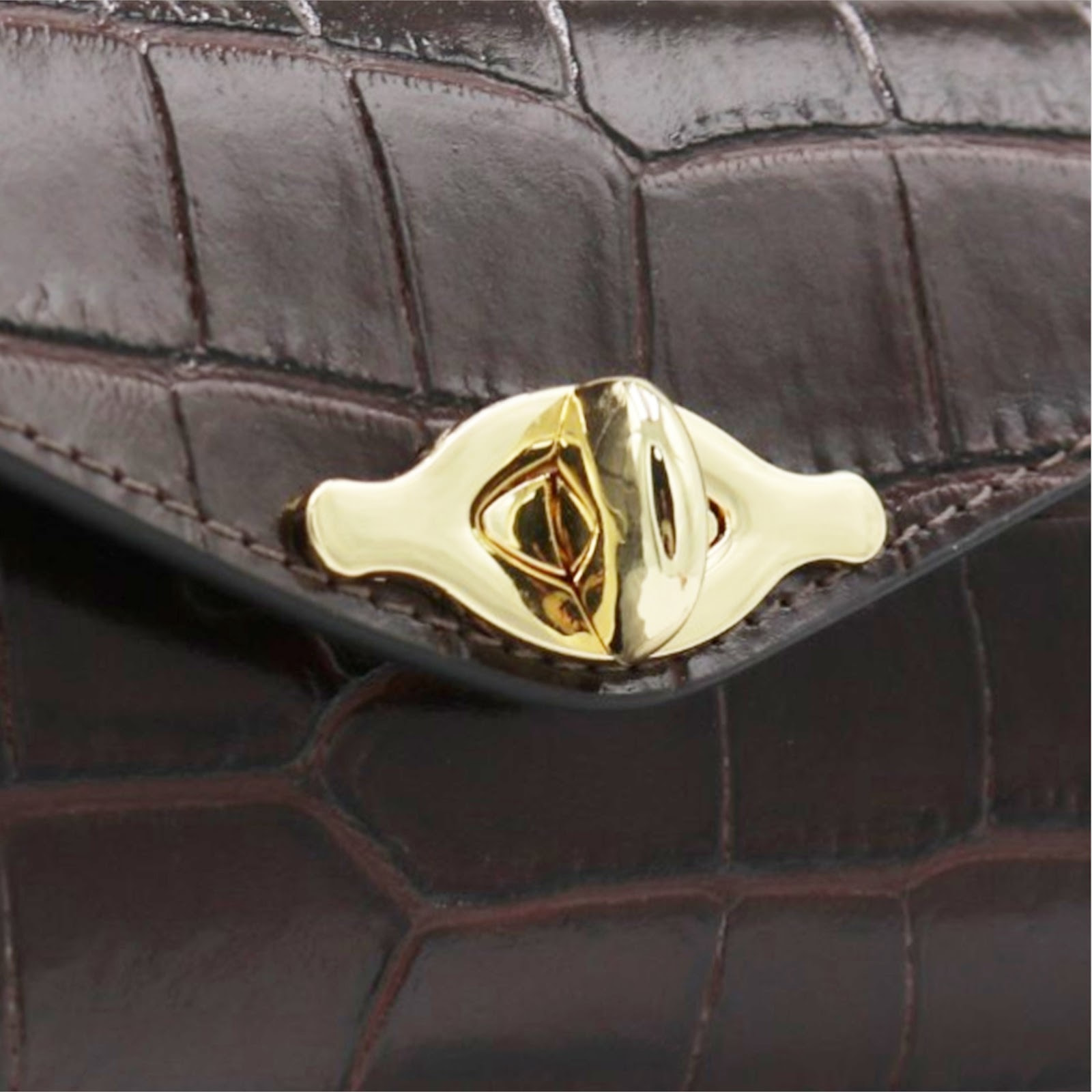 Cartera Cheval Firenze Marlon Croc Marrón Oscuro
