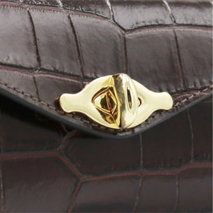 Cartera Cheval Firenze Marlon Croc Marrón Oscuro