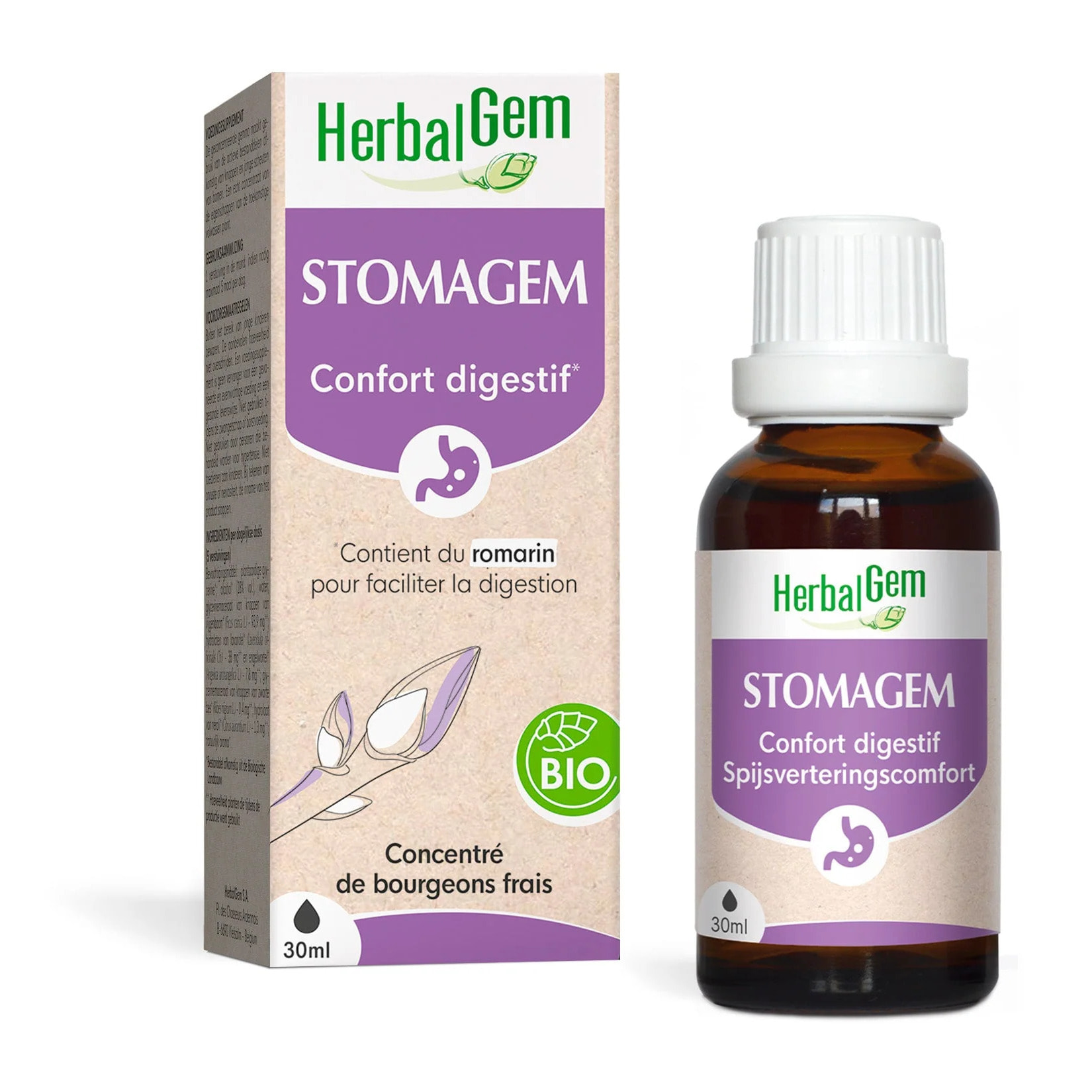 Herbalgem- StomaGem confort digestif - Bio - 30 ml