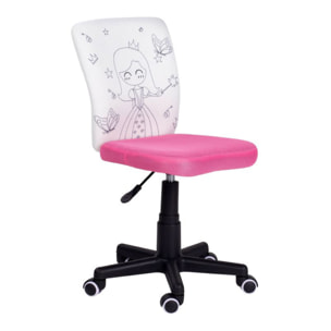 Silla de estudio infantil Píntame Rosa - Blanco