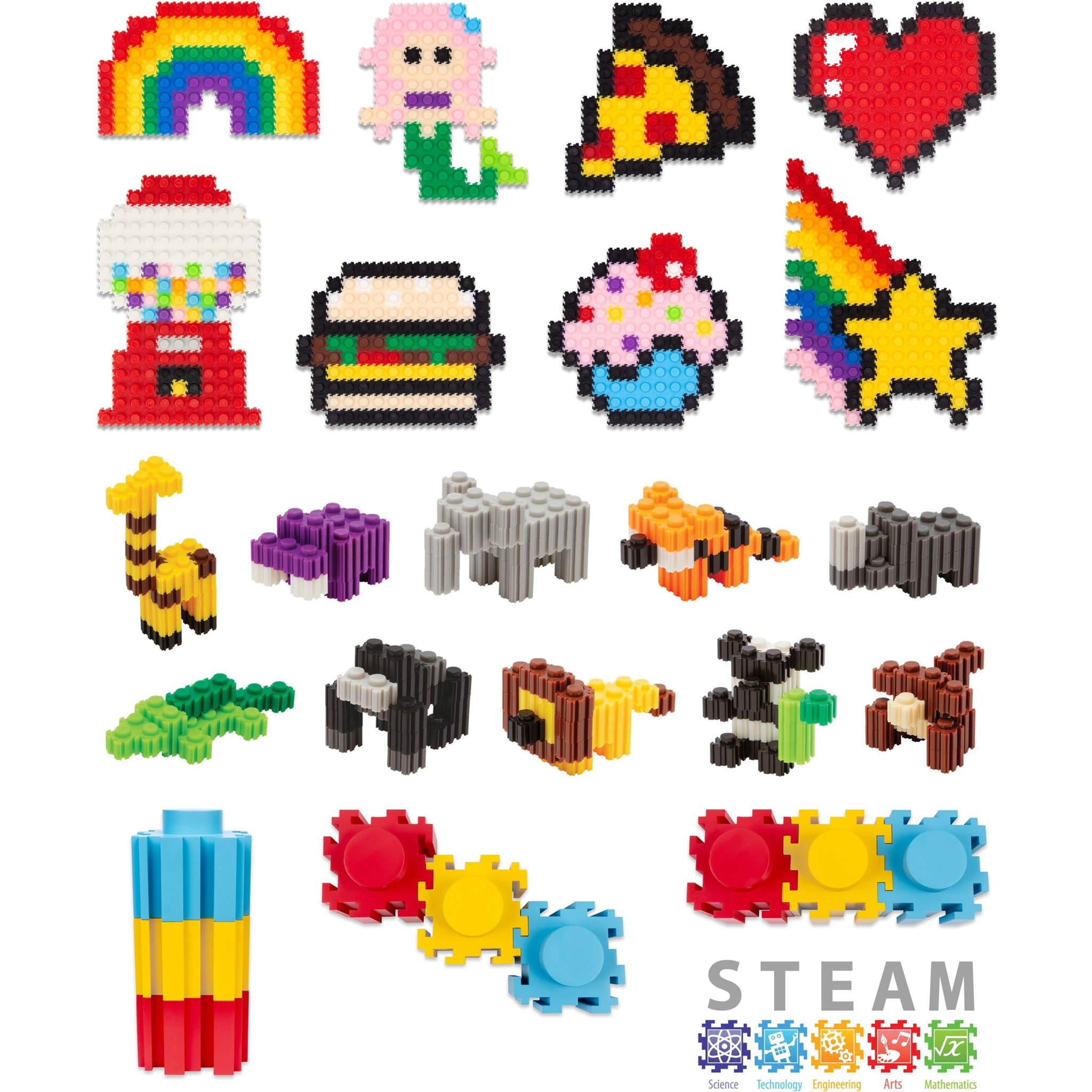 PIX BRIX PIXEL ART SET 500 PIEZAS COLORES SURTIDOS GAMA MEDIA