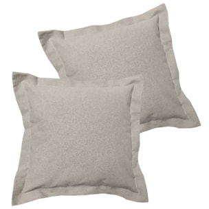 Coppia cuscini arredo grigio fodera 100% cotone riciclato imbottitura 100% polistere
