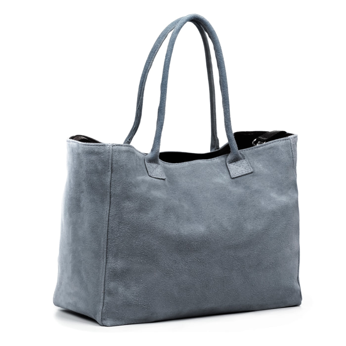 Annagrazia Bolso Shopper Mujer.Piel auténtica Gamuza.