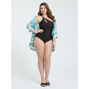 Fiorella Rubino - Costume intero monospalla con cut-out - Nero