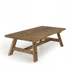 ANDRIAN - Table basse rectangulaire 140x70cm bois Pin recyclé