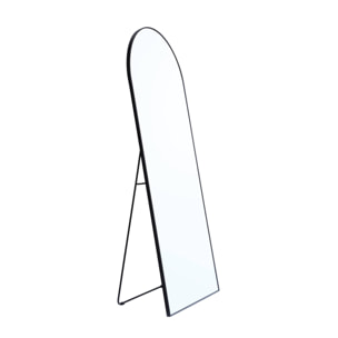 Miroir sur pied en aluminium 80 x 200 x 2.8 cm noir - Justin