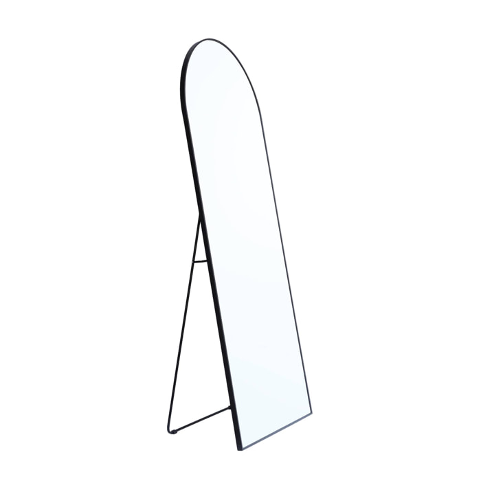 Miroir sur pied en aluminium 80 x 200 x 2.8 cm noir - Justin
