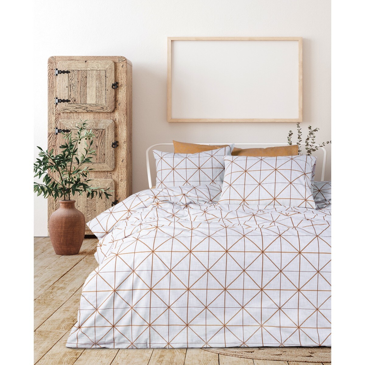 Parure housse de couette et taie(s) oreiller 100% Coton