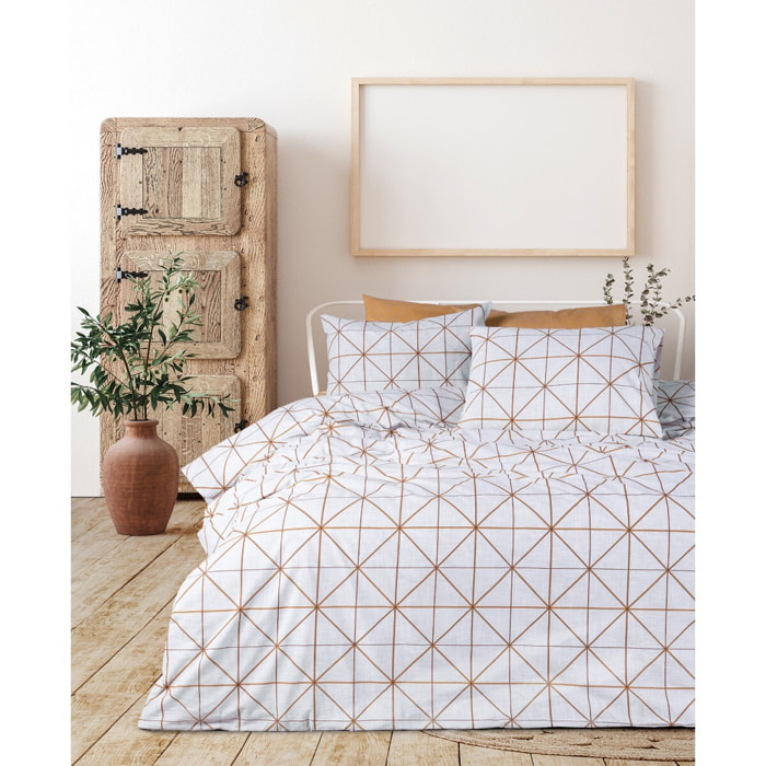 Parure housse de couette et taie(s) oreiller 100% Coton