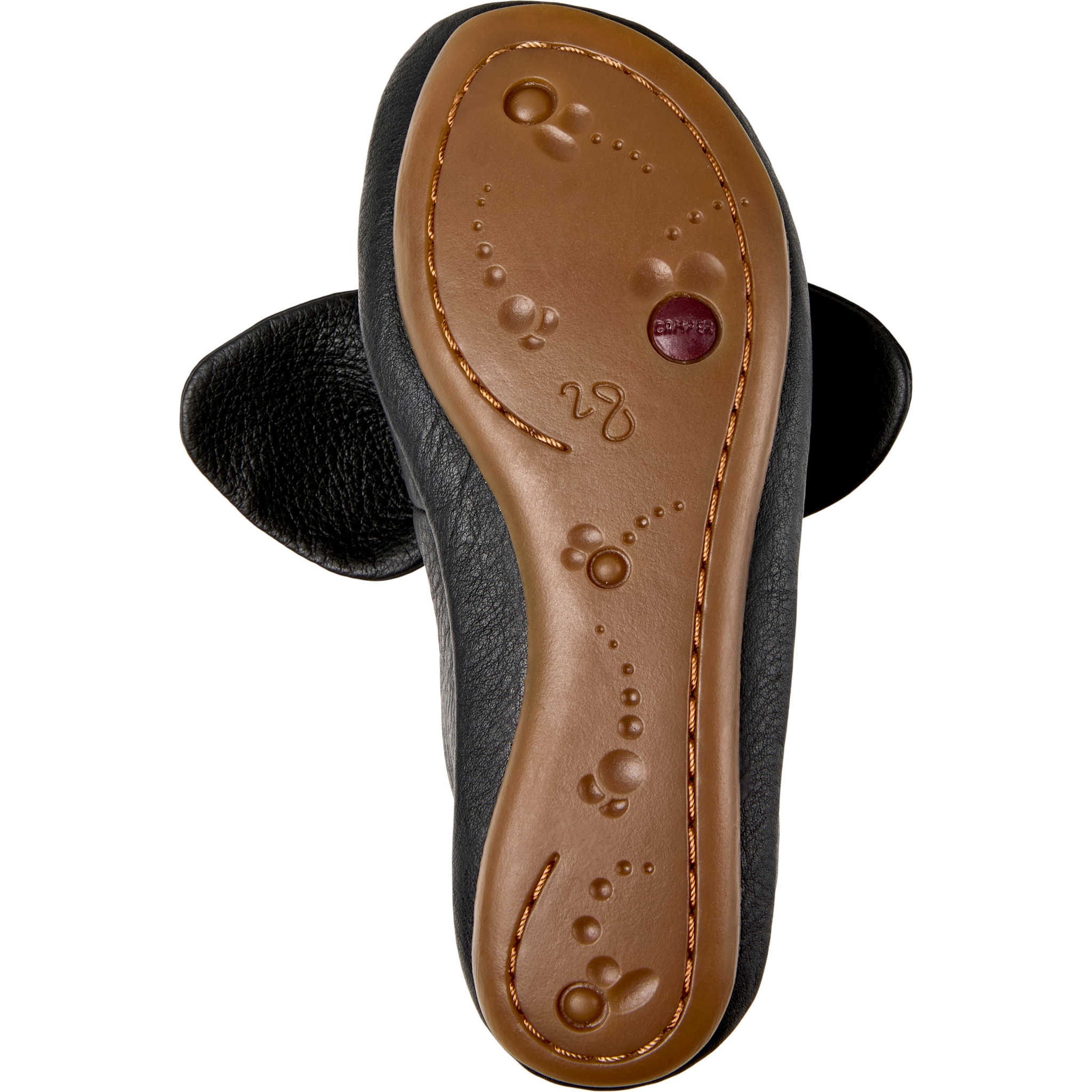 Ballerine - CAMPER Right - Nero - Pelle liscia