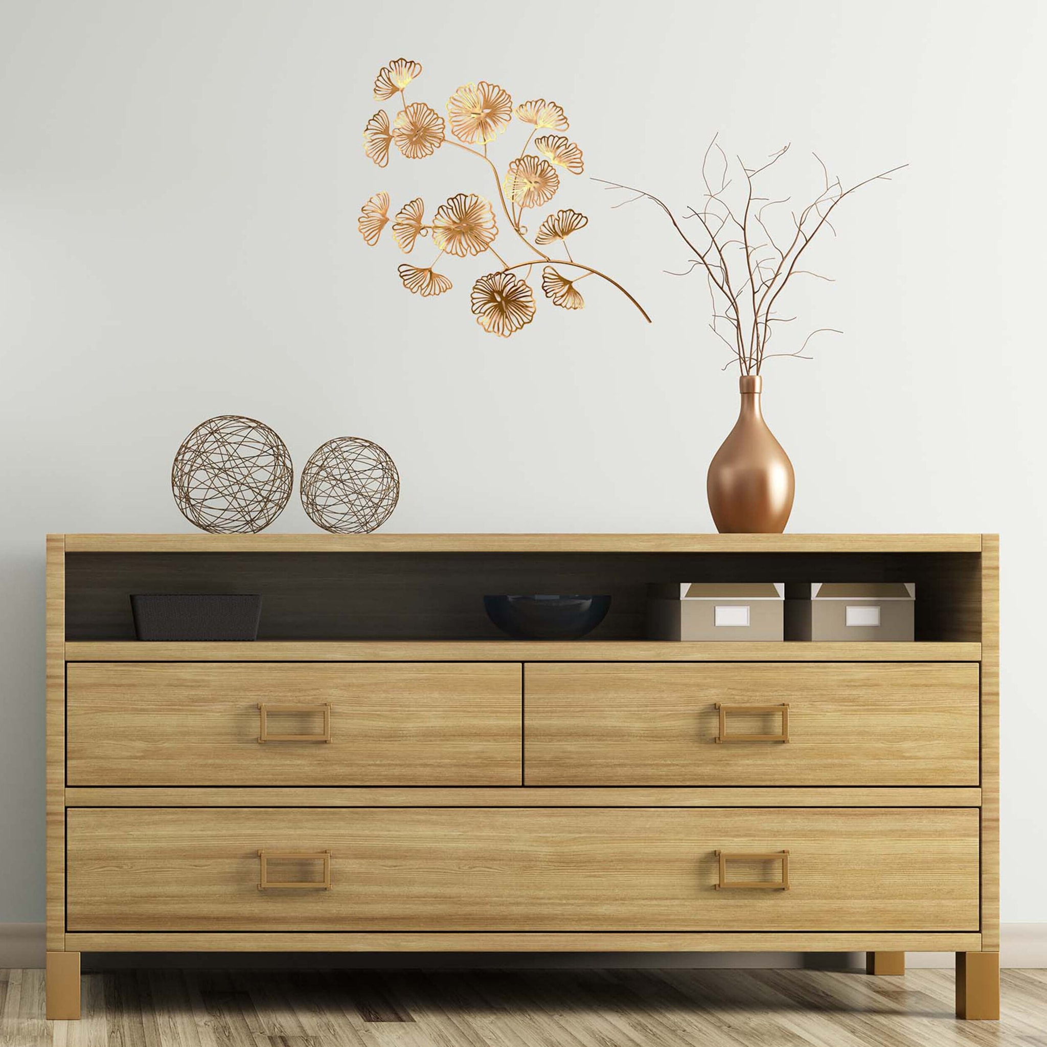 Decoration Murale Fleur Metal 52cm