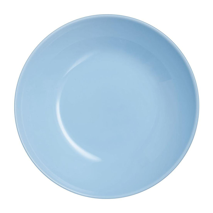 Assiette creuse bleue 20cm Diwali - Luminarc - Verre opale extra résistant