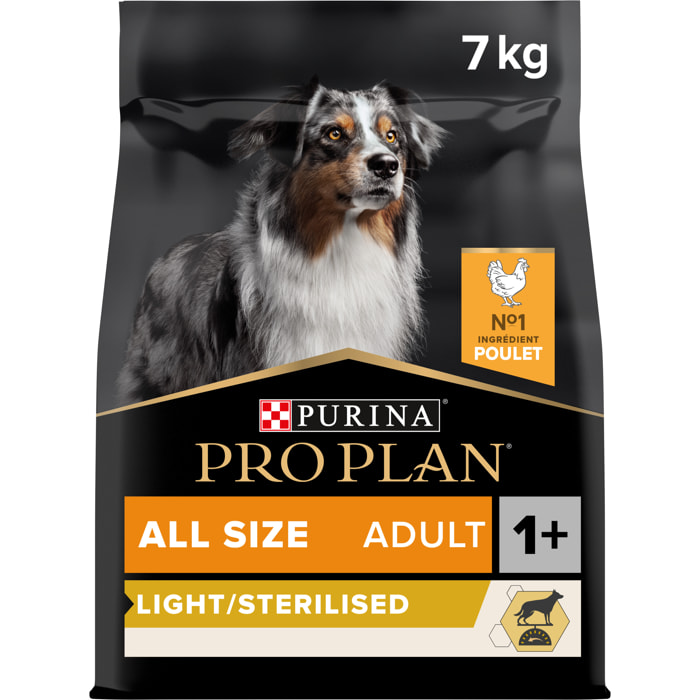 PRO PLAN Chien All Sizes Adult Light/Sterilised Poulet 7KG