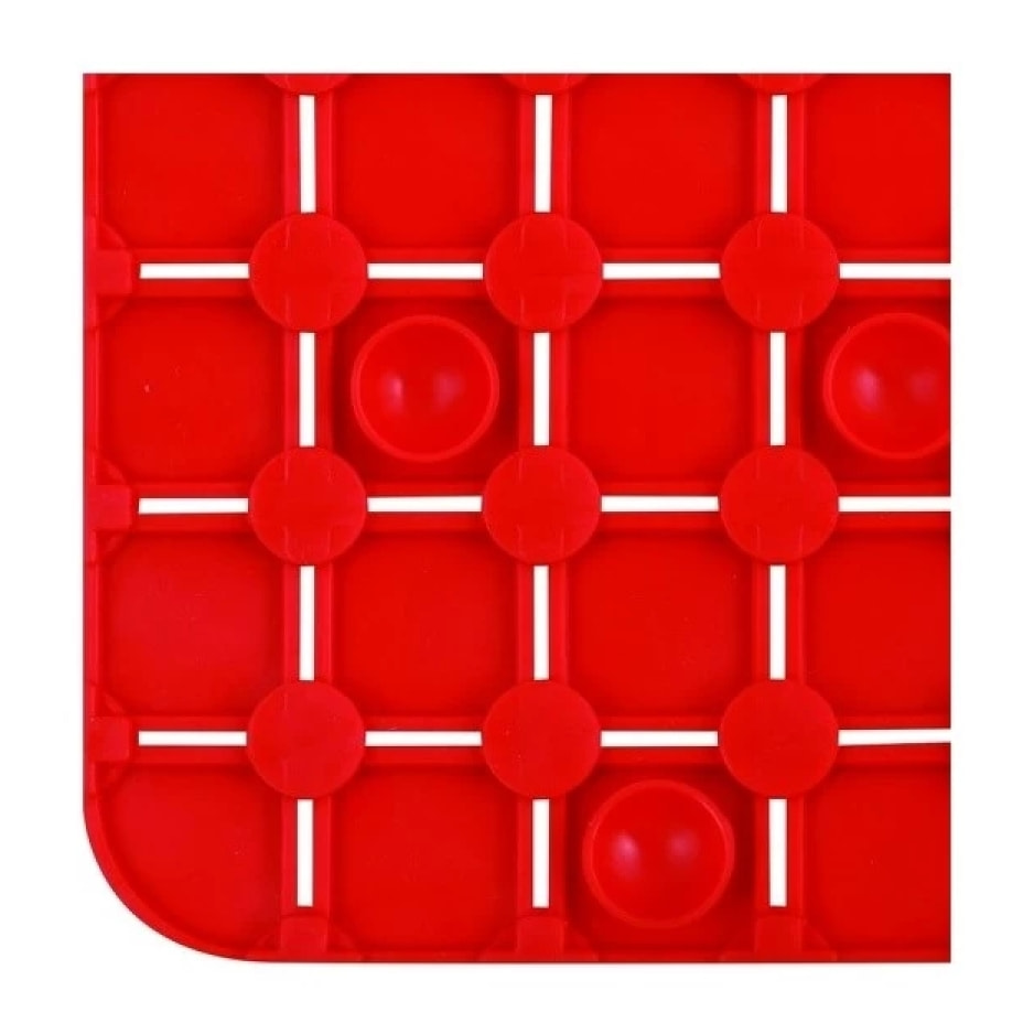 Tapis Fond de baignoire antidérapant Caoutchouc QUADRO 36x76cm Rouge MSV