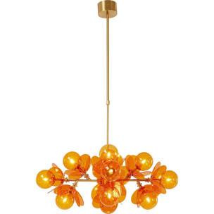 Suspension Globo fleurs ambre Kare Design