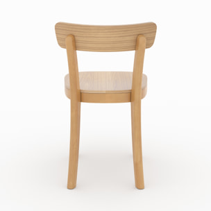 Lot de 2 chaises en bois clair - Keno