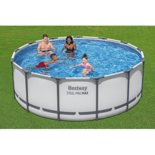 Bestway Piscine hors sol tubulaire ronde Bestway Steel Pro Max 396 x 122 cm gris clair sans accessoires
