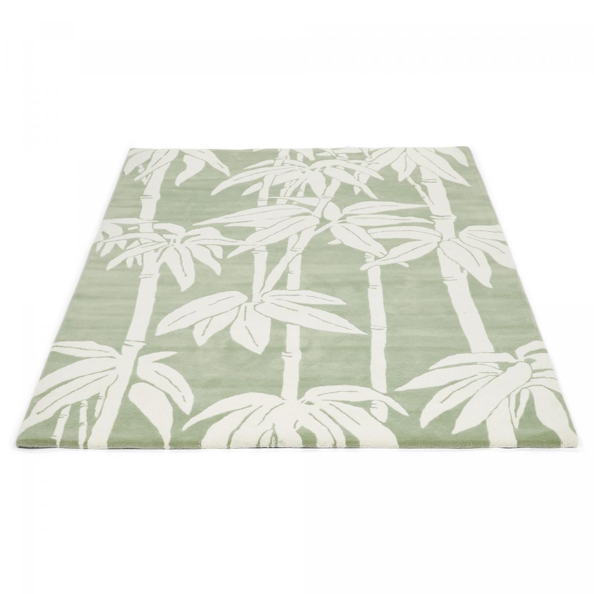 Tapis salon et chambre fait à la main en laine motif floral DEFI