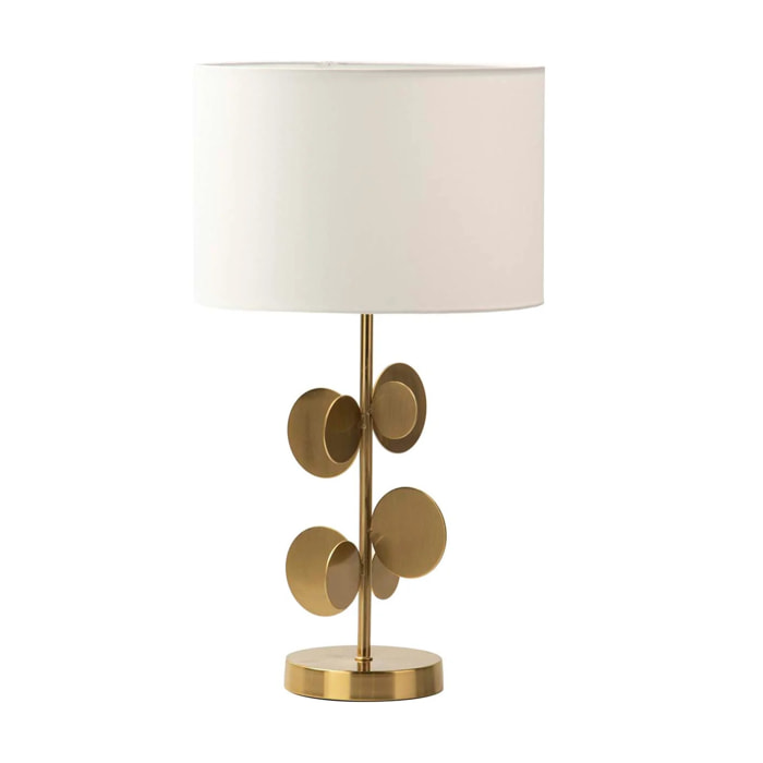 Lampara Sobremesa Metal Dorado 30x30x52 Cm