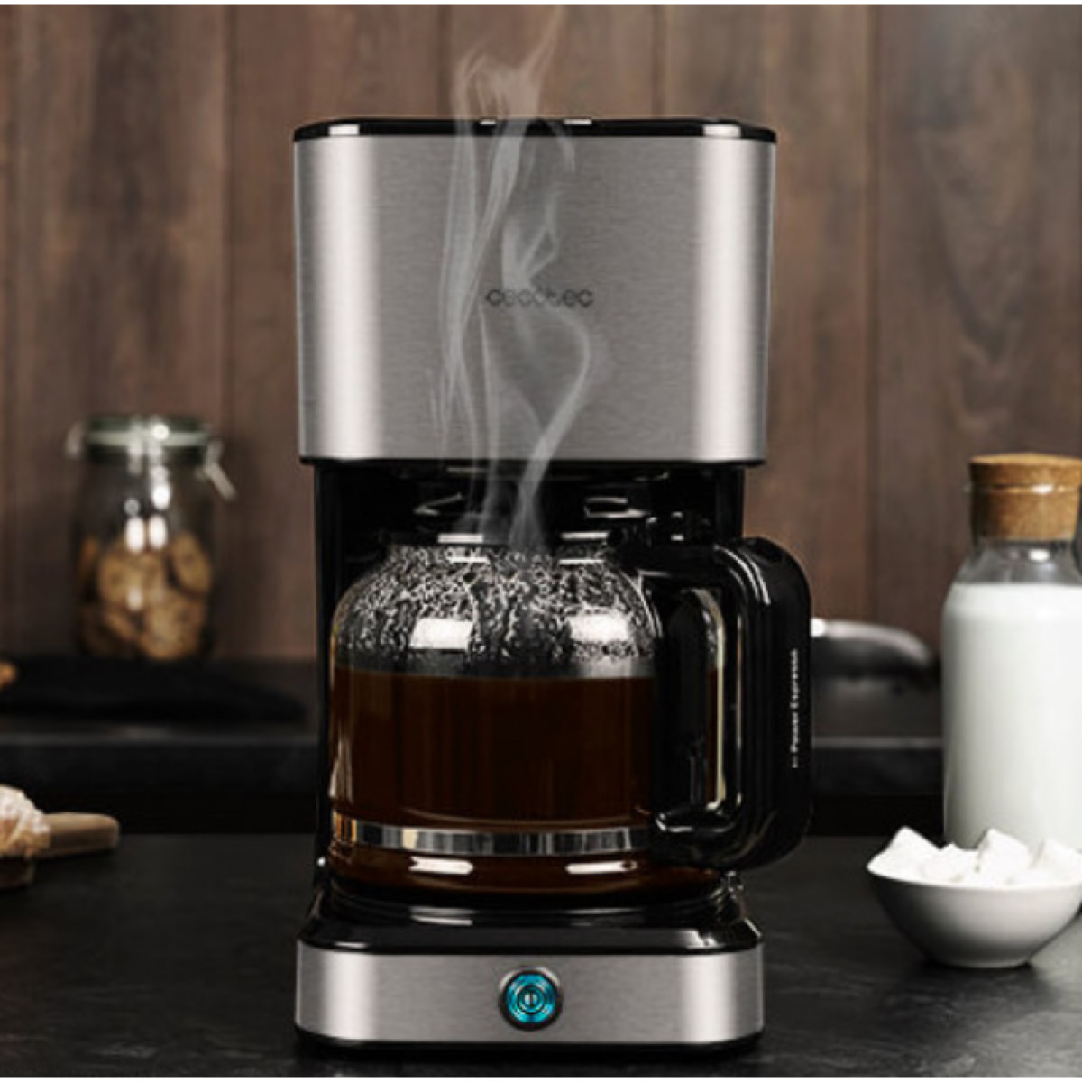 Cecotec Cafetière Coffee 66 Smart. Technologie ExtremeAroma, Numérique avec Écra