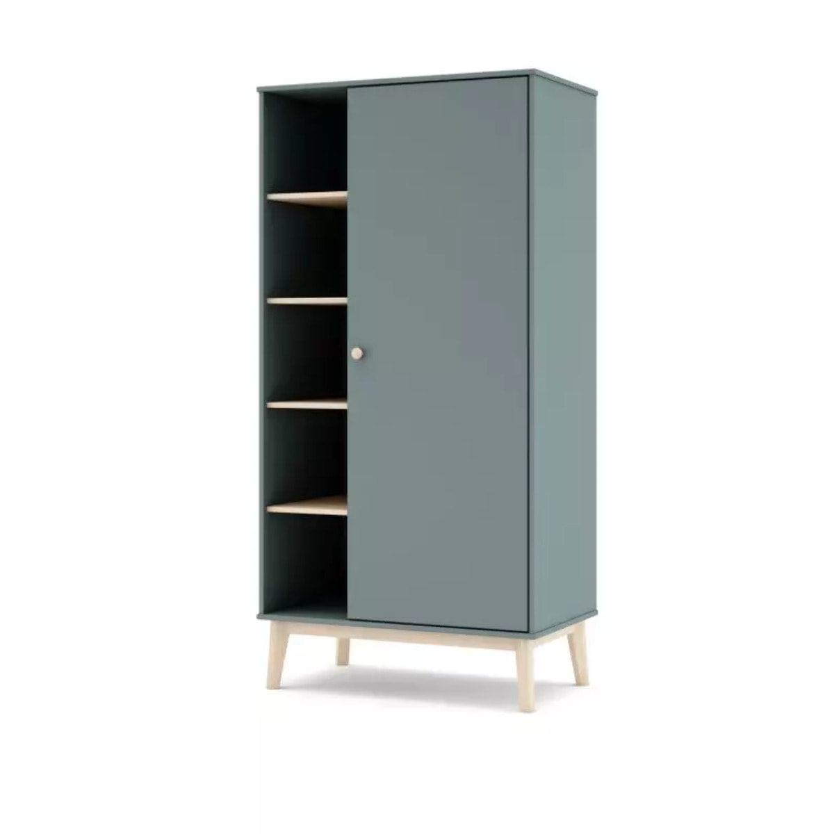 Armario juvenil Misty Breeze Verde Salvia - Oak Soft