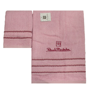 Renato Balestra 1 Set di 2 Asciugamani da bagno (1 viso e 1 bidet) Rosa